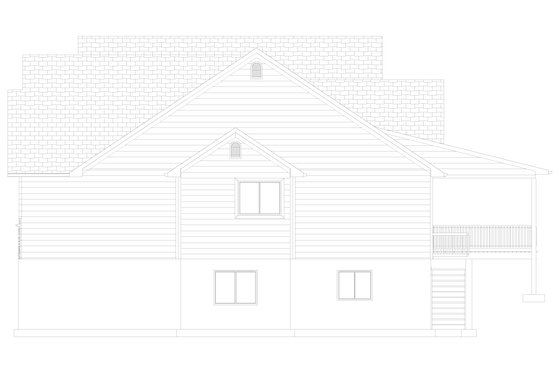 Exterior - Other Elevation 2 for Cottage House Plan #1060-64 - 2 bed, 2 bath