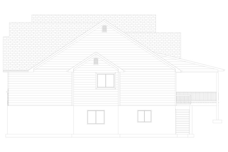 House Plan Design - Exterior - Other Elevation 2 for Cottage House Plan #1060-64 - 2 bed, 2 bath
