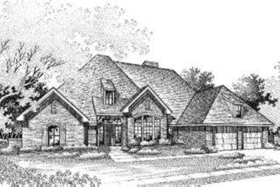 Exterior - Front Elevation for European House Plan #310-141 - 3 bed, 2.5 bath
