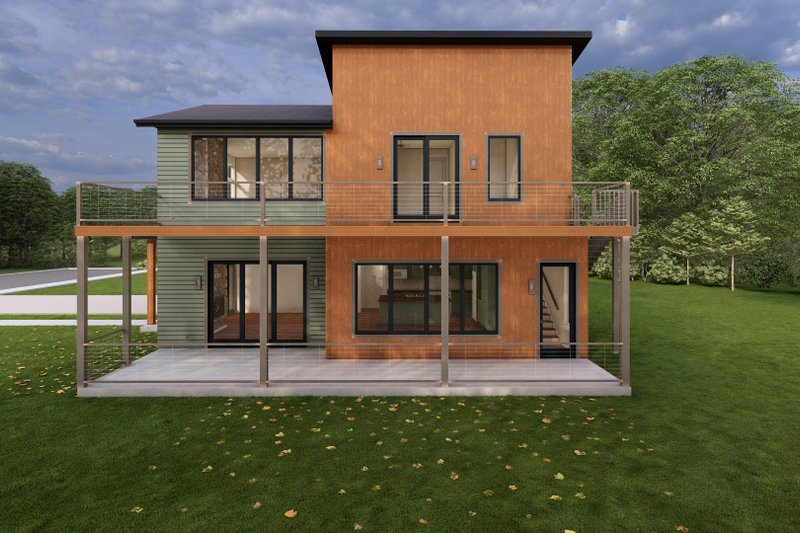 House Blueprint - Exterior - Other Elevation 1 for Modern House Plan #1127-25 - 4 bed, 4.5 bath