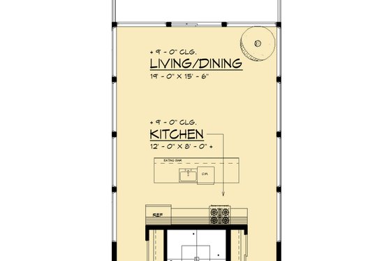 Floor Plan - Upper Floor for Modern House Plan #1066-301 - 1 bed, 1.5 bath