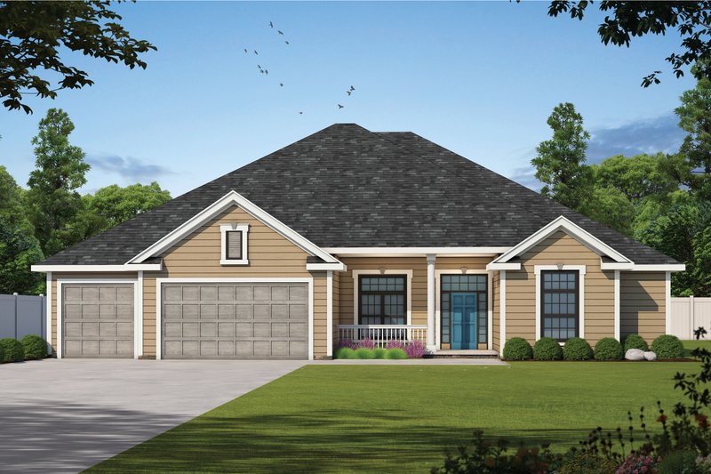 Home Plan - Traditional Exterior - Front Elevation Plan #20-2559