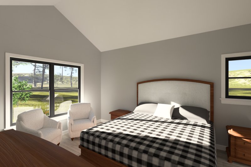 Architectural House Design - Interior - Master Bedroom for Cottage House Plan #513-2415 - 3 bed, 2 bath