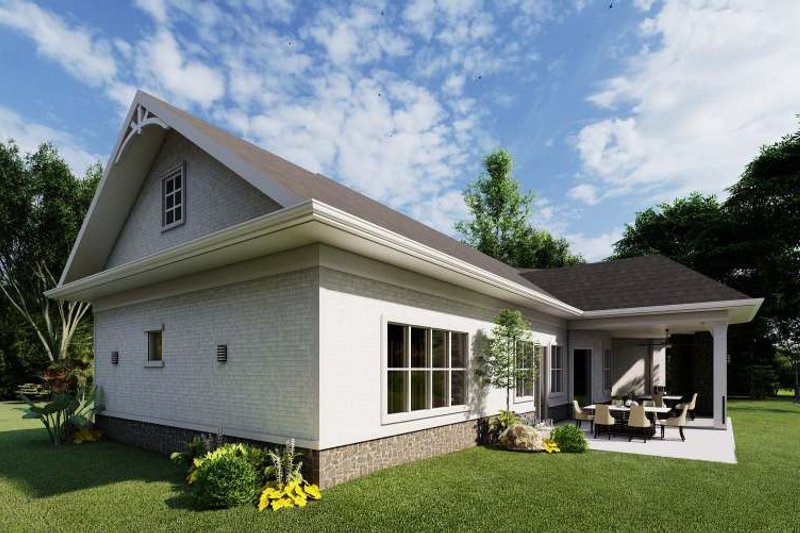 Home Plan - Exterior - Rear Elevation for Ranch House Plan #54-428 - 3 bed, 2.5 bath