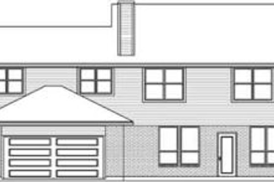Exterior - Rear Elevation for Traditional House Plan #84-167 - 4 bed, 3 bath