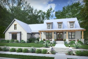 Architectural House Design - Farmhouse Exterior - Front Elevation Plan #120-294