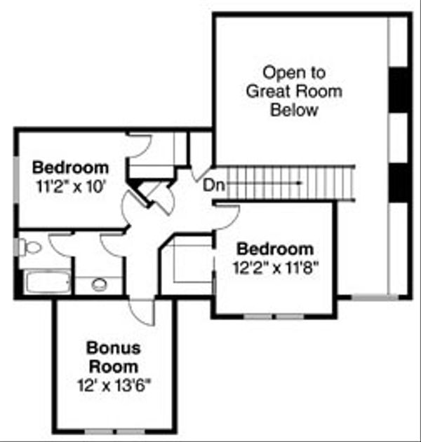 House Design - Traditional Floor Plan - Upper Floor Plan #124-767