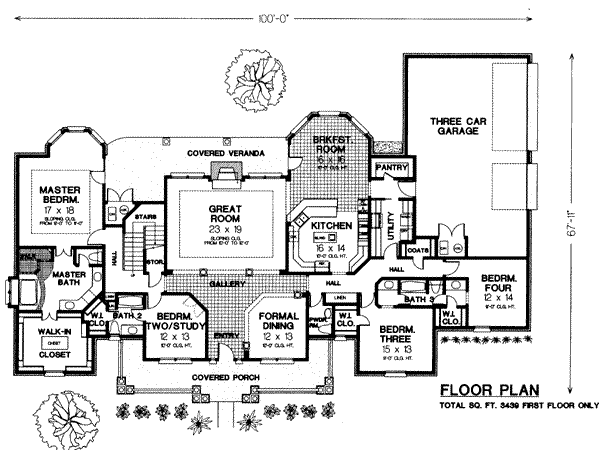 Farmhouse Floor Plan - Main Floor Plan #310-239