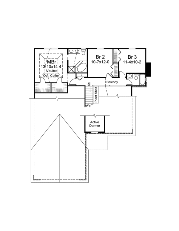 Floor Plan - Upper Floor Plan #57-603