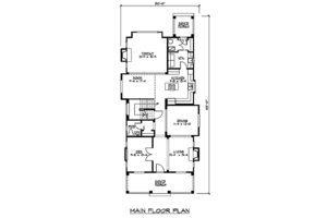Floor Plan - Main Floor for Craftsman House Plan #132-110 - 3 bed, 2.5 bath
