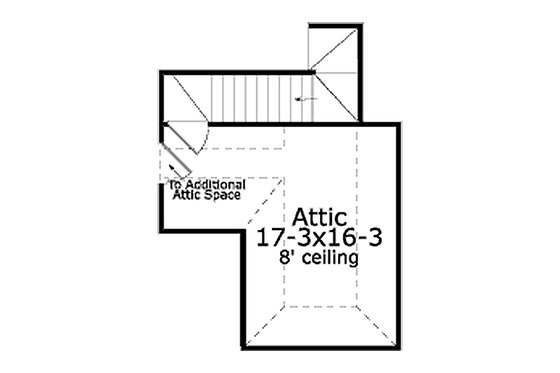 Floor Plan - Upper Floor for Southern House Plan #406-9609 - 3 bed, 2.5 bath