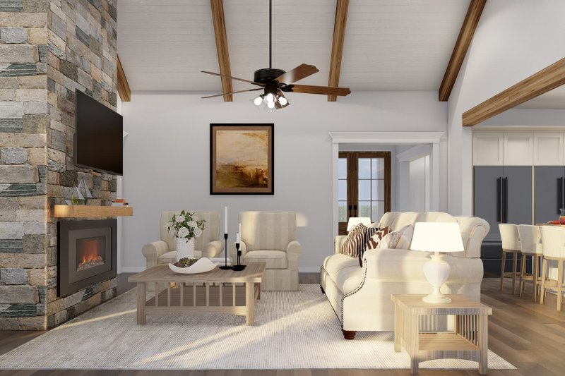 Home Plan - Interior - Family Room 1 for Farmhouse House Plan #923-435 - 3 bed, 4.5 bath