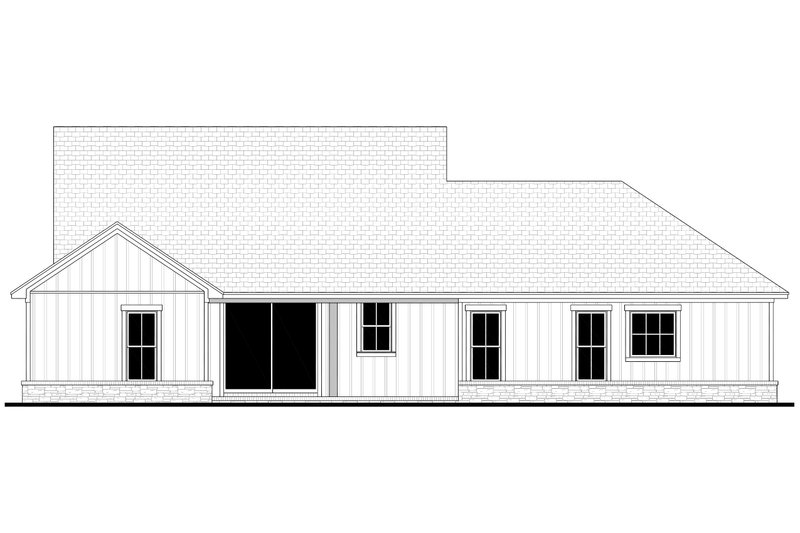 Dream House Plan - Exterior - Rear Elevation for Farmhouse House Plan #430-349 - 4 bed, 2.5 bath