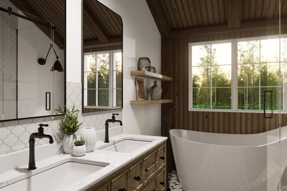 Interior - Master Bathroom for Farmhouse House Plan #23-2827 - 6 bed, 2.5 bath