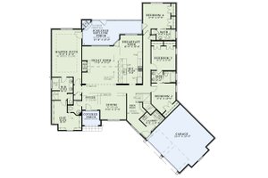 Floor Plan - Main Floor for European House Plan #17-2529 - 4 bed, 3.5 bath