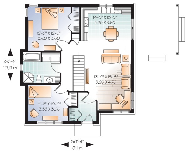 Home Plan - Modern Floor Plan - Main Floor Plan #23-2661