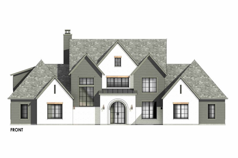 Dream House Plan - Exterior - Front Elevation 5 for European House Plan #1096-10 - 4 bed, 4.5 bath