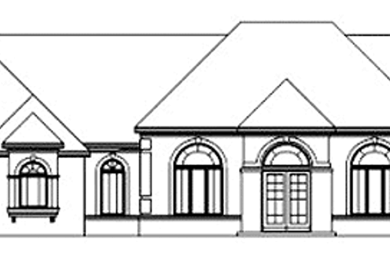 Architectural House Design - European Exterior - Front Elevation Plan #966-19