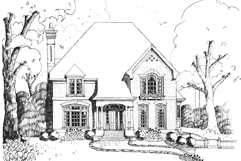 Architectural House Design - European Exterior - Front Elevation Plan #429-268