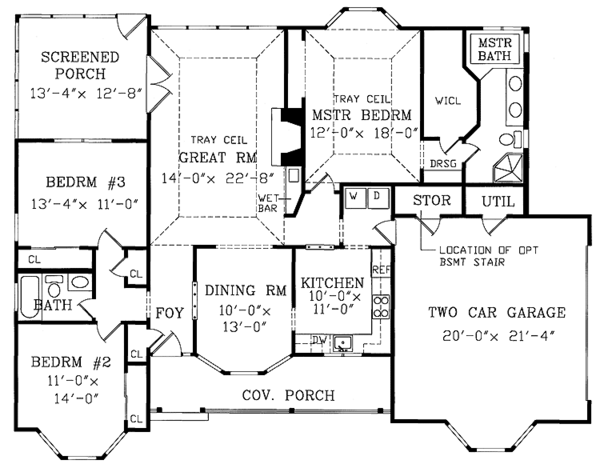 House Blueprint - Country Floor Plan - Main Floor Plan #314-185
