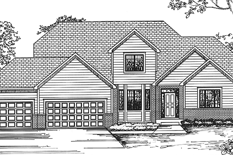 Home Plan - Traditional Exterior - Front Elevation Plan #320-1455