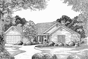 Country Exterior - Front Elevation Plan #17-2640