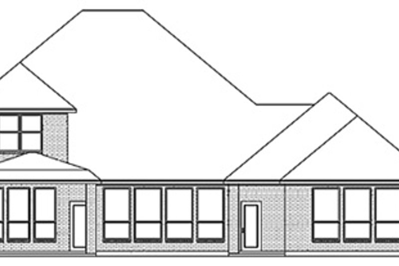 Home Plan - Exterior - Rear Elevation for European House Plan #84-256 - 4 bed, 3 bath
