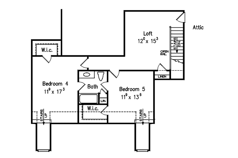 Home Plan - Floor Plan - Other Floor for Colonial House Plan #927-486 - 3 bed, 2.5 bath