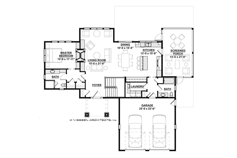 Dream House Plan - Floor Plan - Main Floor for Ranch House Plan #928-283 - 3 bed, 3 bath