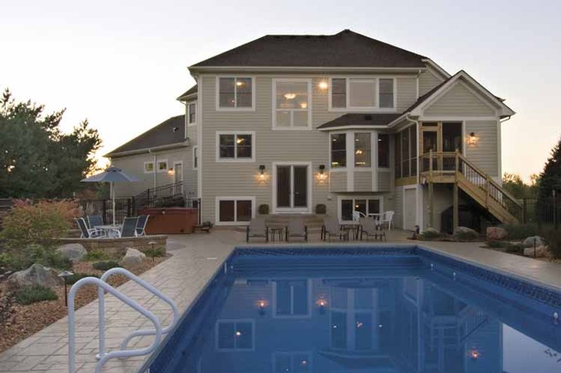 Dream House Plan - Exterior - Rear Elevation 1 for European House Plan #51-638 - 2 bed, 2.5 bath