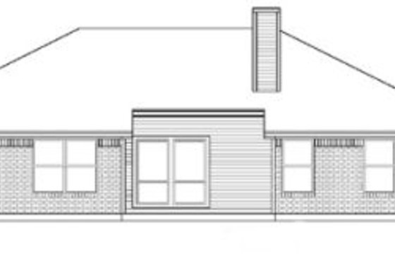 Exterior - Rear Elevation for Traditional House Plan #84-300 - 3 bed, 2 bath