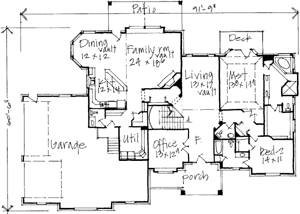 European Floor Plan - Main Floor Plan #308-158