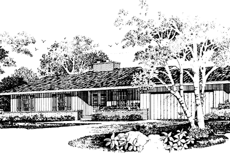 House Blueprint - Country Exterior - Front Elevation Plan #72-686