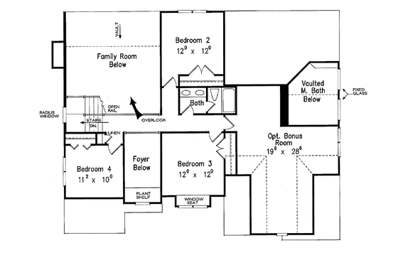 Floor Plan - Upper Floor for Traditional House Plan #927-155 - 5 bed, 3 bath