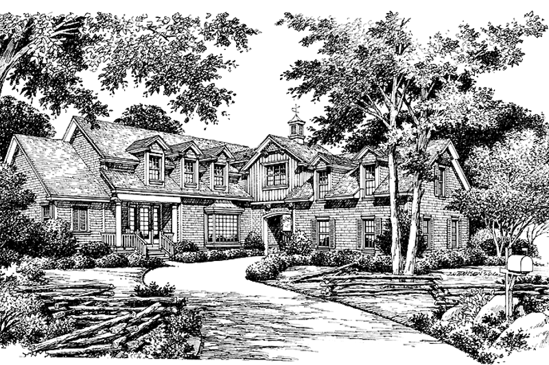 Dream House Plan - Country Exterior - Front Elevation Plan #417-737