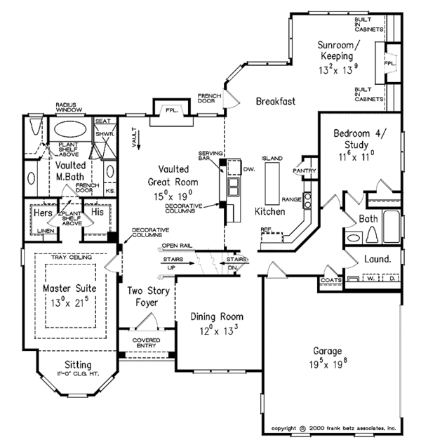Home Plan - Colonial Floor Plan - Main Floor Plan #927-586