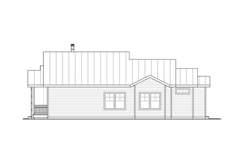 House Blueprint - Exterior - Other Elevation 1 for Cottage House Plan #124-1302 - 3 bed, 2 bath