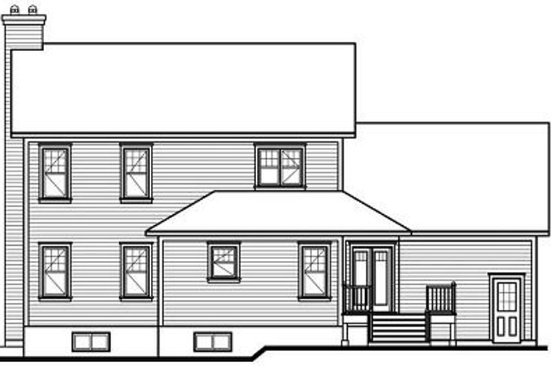 Dream House Plan - Exterior - Rear Elevation for Traditional House Plan #23-841 - 3 bed, 2.5 bath