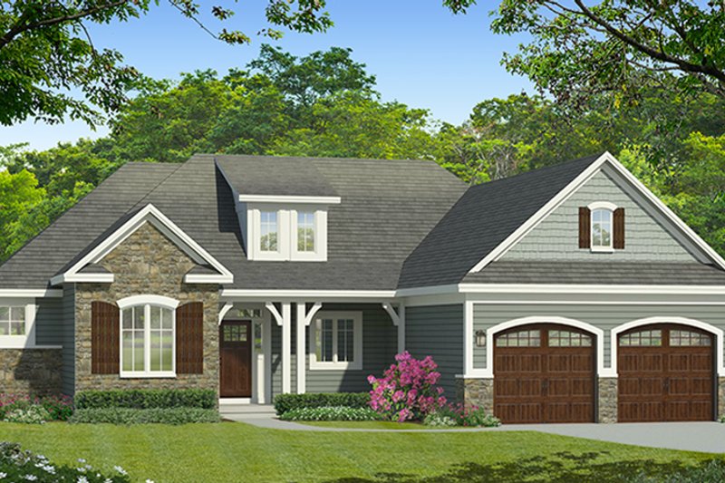 Dream House Plan - Exterior - Front Elevation 3 for Ranch House Plan #1010-185 - 3 bed, 2 bath