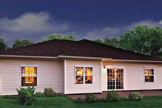 Exterior - Rear Elevation for Country House Plan #930-362 - 3 bed, 2 bath