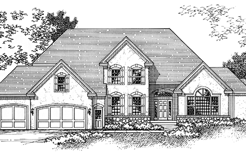 Architectural House Design - Exterior - Front Elevation 3 for Traditional House Plan #51-777 - 4 bed, 3.5 bath