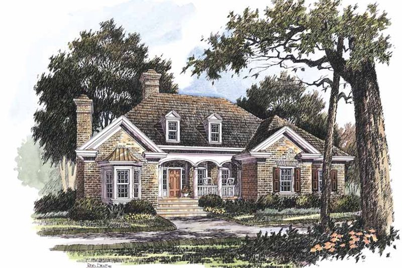 Home Plan - Country Exterior - Front Elevation Plan #429-215