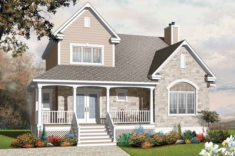 Architectural House Design - Country Exterior - Front Elevation Plan #23-2406