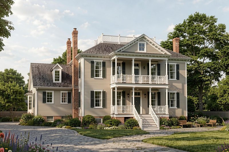 Dream House Plan - Photo 2 for Southern House Plan #137-218 - 4 bed, 4 bath