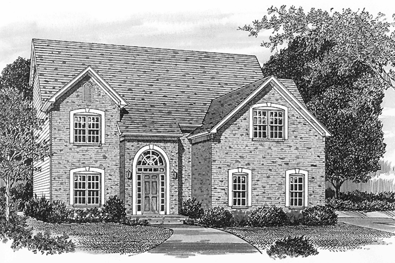Dream House Plan - Colonial Exterior - Front Elevation Plan #453-429