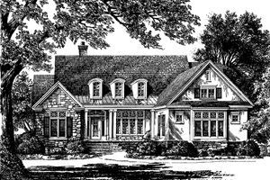 Country Exterior - Front Elevation Plan #929-648