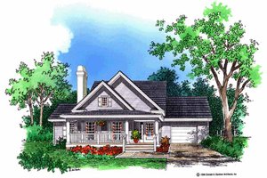 Exterior - Front Elevation 3 for Country House Plan #929-254 - 3 bed, 2.5 bath