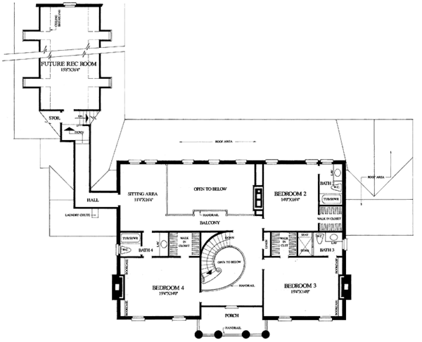 House Plan Design - Classical Floor Plan - Upper Floor Plan #137-311