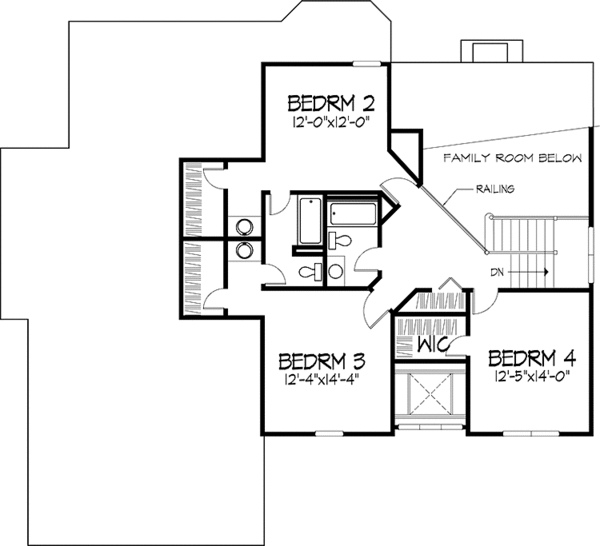 Home Plan - Prairie Floor Plan - Upper Floor Plan #320-1416