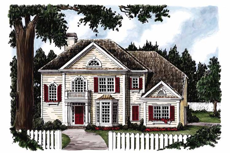 Dream House Plan - Colonial Exterior - Front Elevation Plan #927-706